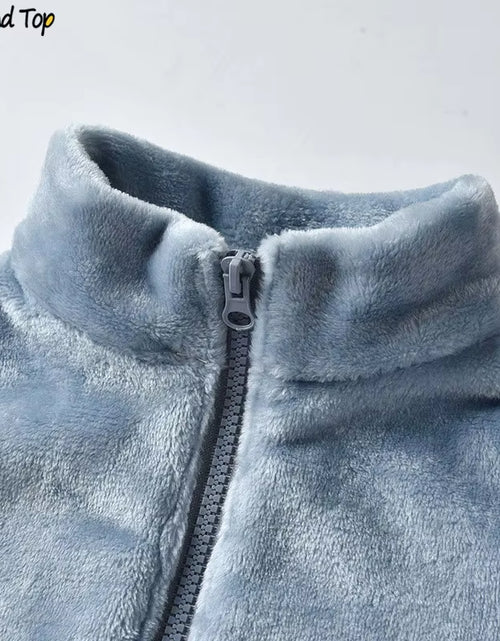 Load image into Gallery viewer, Autumn Winter Cute Baby Kids Boys Girls Fannel Jacket Coat Toddler Zipper Plush Casual Outerwear Snowsuit Bebes
