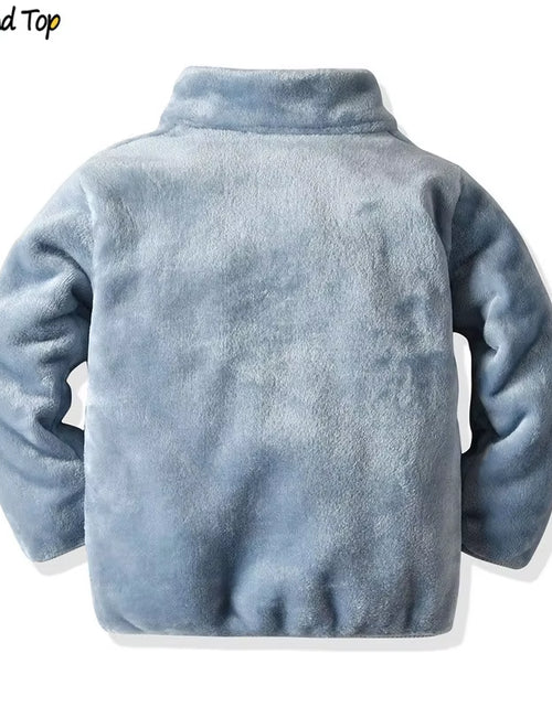 Load image into Gallery viewer, Autumn Winter Cute Baby Kids Boys Girls Fannel Jacket Coat Toddler Zipper Plush Casual Outerwear Snowsuit Bebes
