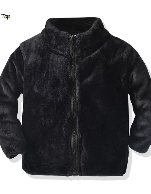 Load image into Gallery viewer, Autumn Winter Cute Baby Kids Boys Girls Fannel Jacket Coat Toddler Zipper Plush Casual Outerwear Snowsuit Bebes
